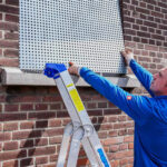 Steel security screen installation