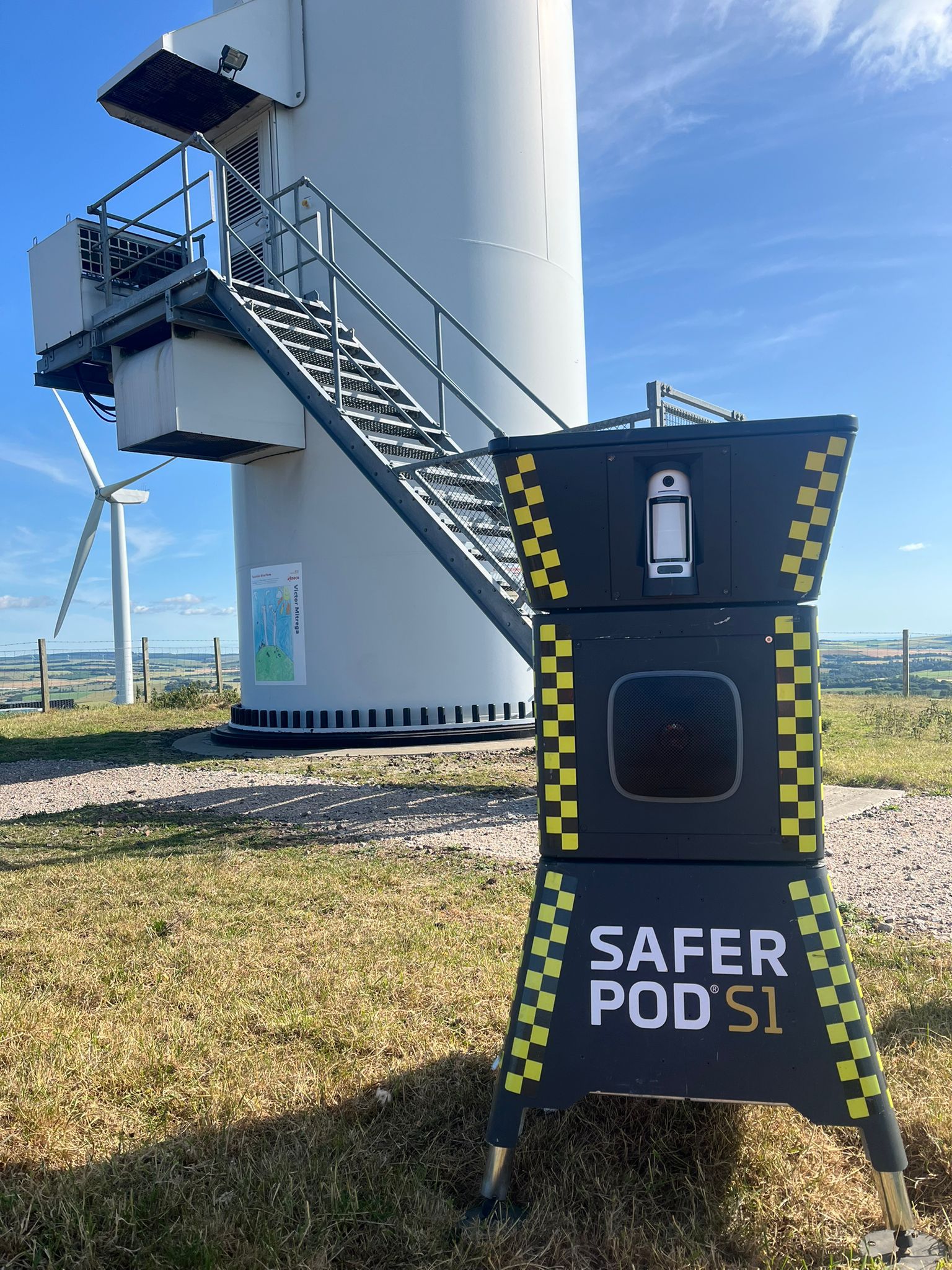 A VPS POD S1 deployed at a windfarm